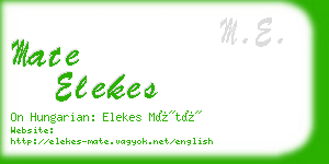 mate elekes business card